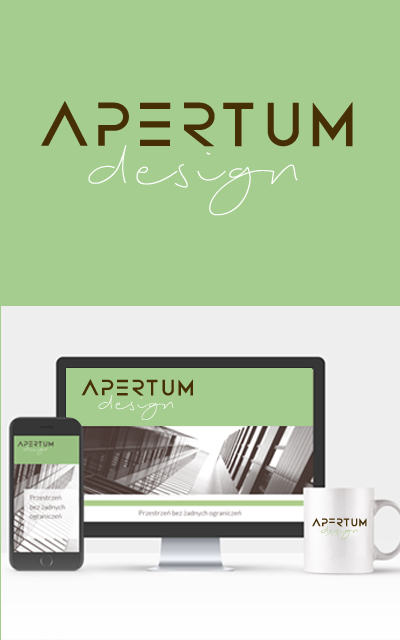 Projekt logotypu dla biura architektów Apertum Design Kinga Kaszyńska