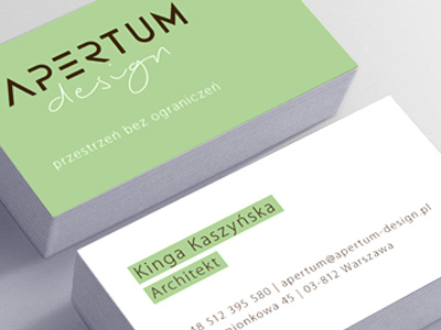 Projekt identyfikacji biura architektów Apertum Design