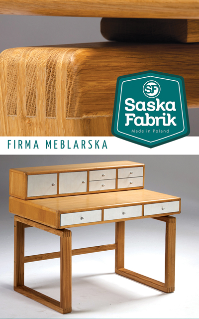 Projekt logotypu dla polskiej firmy meblarskiej SASKA FABRIC.
